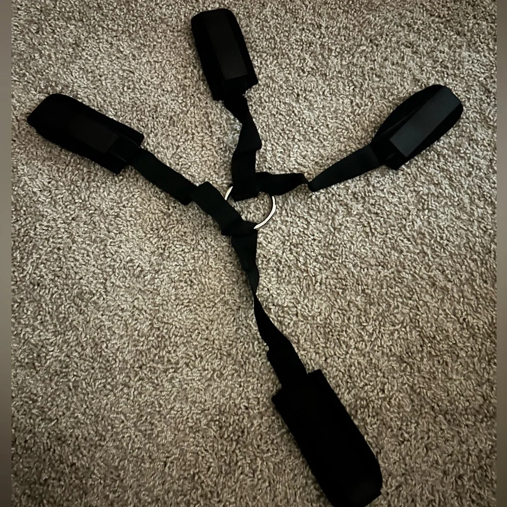 Black Velcro wrist and ankle straps- new